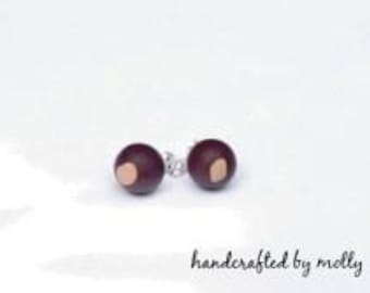 OSU Buckeye Beaded Post Earrings