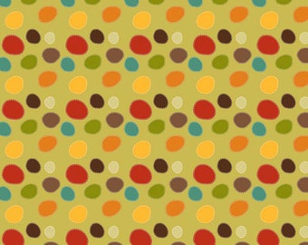 SALE Riley Blake Fabric GREEN Giraffe Dots Green C2853-