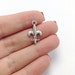 BULK 50 Fleur De Lis Charms, Silver Flower Charms, Bulk Charms (5-1037)