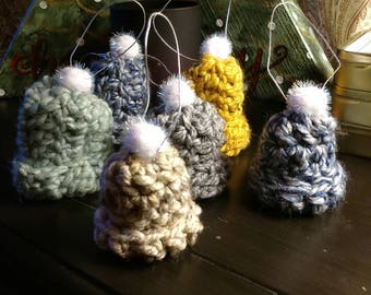 Teeny weeny beanie ornaments!