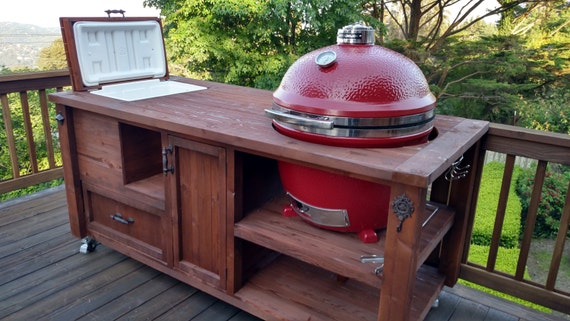 Grill Table or Grill Cabinet for Big Green Egg Kamado Joe