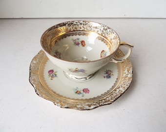 Cup and Saucer J. Kronester Bavaria Collectible Porcelain