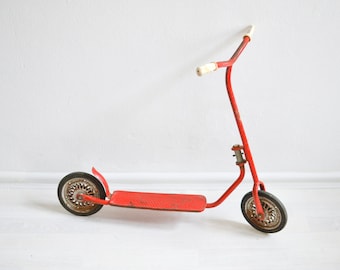 Vintage Scooter, Kickscooter, Vintage Toy, 70er Scooter, 70er Kickscooter, Red Scooter, Vintage Kickscooter