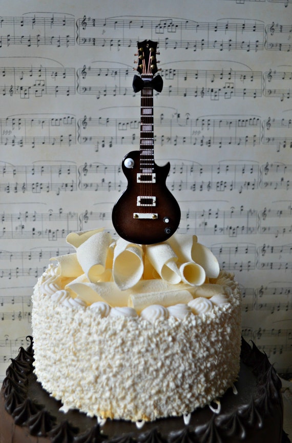 electric guitar wedding  birthday grooms cake cake