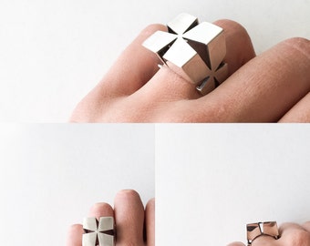 Ring "Cubo" Collection - Sterling Silver