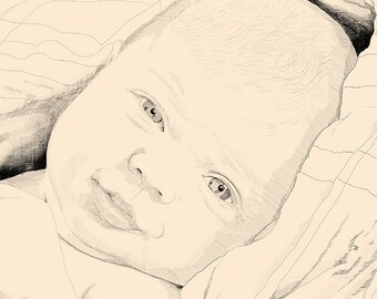 Personalized baby portrait