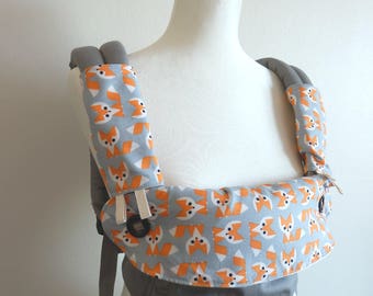 Organic Cotton Ergo 360/360 Cool Air/ Adapt carrier Dribble Bib / Drool Cover -Organic Foxy