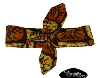 brown knot headband, fabric hair wrap, one size, twist headband, turban headwrap, African print headband, baby turban headband