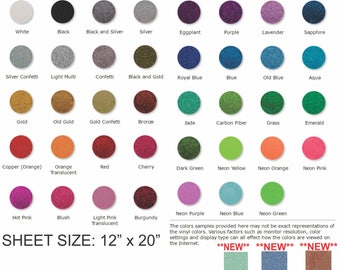 Siser GLITTER Easy Weed Easyweed Heat Transfer Vinyl HTV Iron On by the Sheet 12" x 20" or 10" x 12"