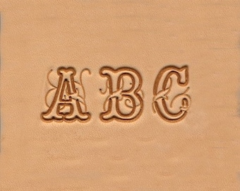ABC Alphabet Leather Stamp Set 19mm - 26 Tools + Handle