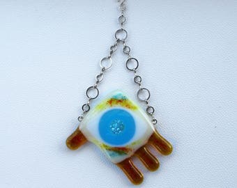 Glass multicolor Hamsa