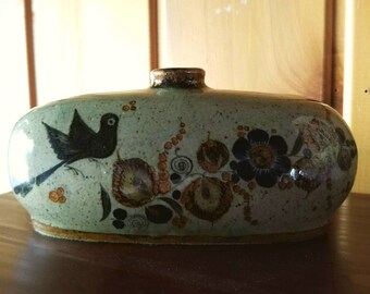 Mexican Folk Art Ceramic Vase//Antique Vase//Ceramic Vase//Mexican Ceramics