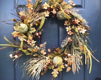 Fall Wreaths, Fall Door Wreath, Front Door Wreaths for Fall, Fall Decor, Thanksgiving Wreath, Fall Decor, Front Door Decor, Fall Door