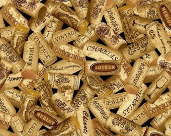 Wine Names on Corks-Timeless Treasures-BTY