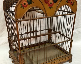 Wonderful European Tole Birdcage // Bird Owner / Animal Lover / Gift Idea / Decor Idea / Mother's Day / Birthday / Anniversary