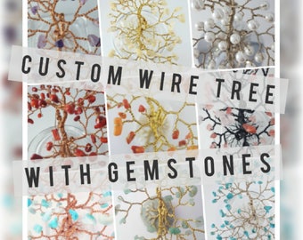 Personalized Gem Trees, Gemstone Tree Sculptures, Wire Trees