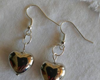 Silver Heart Earrings