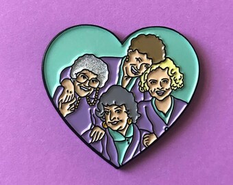 Golden Girls enamel pin heart lapel pinback 5th edition