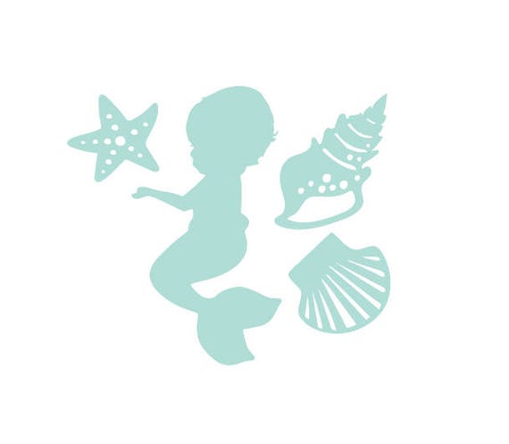 Download Baby Mermaid - SVG, DXF, ai, CRD, eps -- - Laser Cut ...