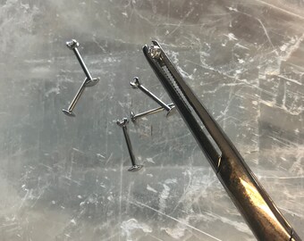16g clear cubic zirconia labret
