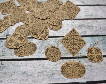 30 Filigree stamp die cuts, embellishments