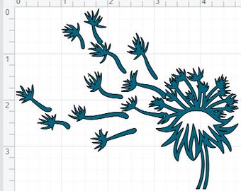 Dandelion Blowing Design SVG EPS DXF pdf Studio 3 Cut File