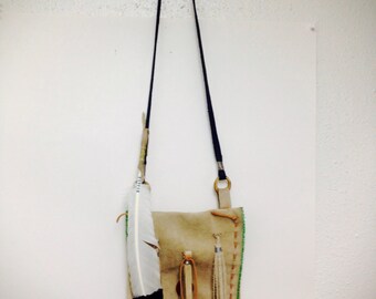 Leather Purse Women, Beaded Leather Purse, Boho Purse, Hippie Purse, Gypsy Leather Bag, Native American Bag, Southwest Handbag, Mountain Man