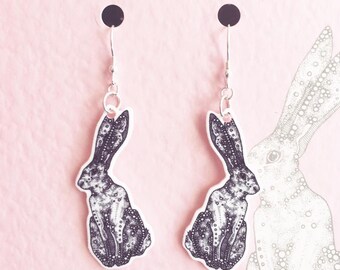 Hare Earrings - Rabbit - Jewellery