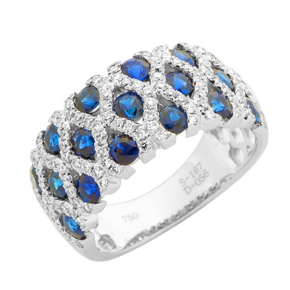 Sapphire Anniversary Ring Diamond Anniversary Ring Sapphire