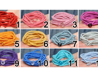 Long Wrap bracelet Crochet Boho bracelet Bohemian bracelet Wrap Crochet bracelet Boho jewelry Sister gift for wife gift for girlfriend gift