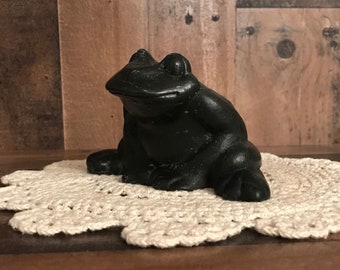 Dark Green Wax Tree Frog * Frog Decor * Scented Wax Frog