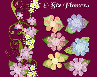 Flower Graphics Floral Clip Art Tropical Look Flowers Flower Graphics Floral Clip Art Tropical Look Flowers