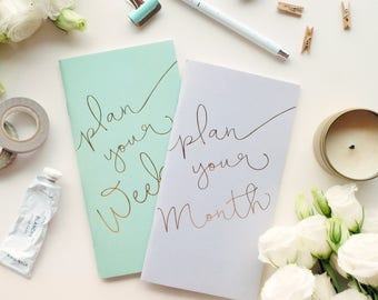 Monthly / Weekly Insert for Traveler's Notebook / Midori Inserts / Fauxdori Inserts - Regular size Insert
