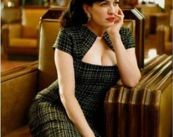Erin pencil dress custom made wiggle all sizes rockabilly 50s