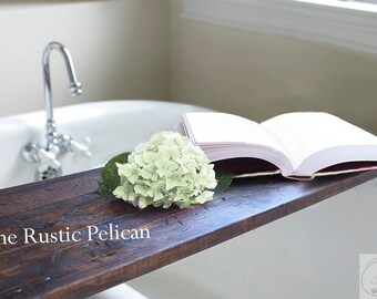 Rustic Bathtub Caddy - Wood bath tray - Rustic Bathtub Caddy - Wooden Bathtub Tray -Bath shelf -barn wood style- aged wood -Tub Caddy-Rustic