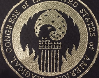 Fantastic Beasts USA Magical Congress Logo Iron On Patch -Triple Special!
