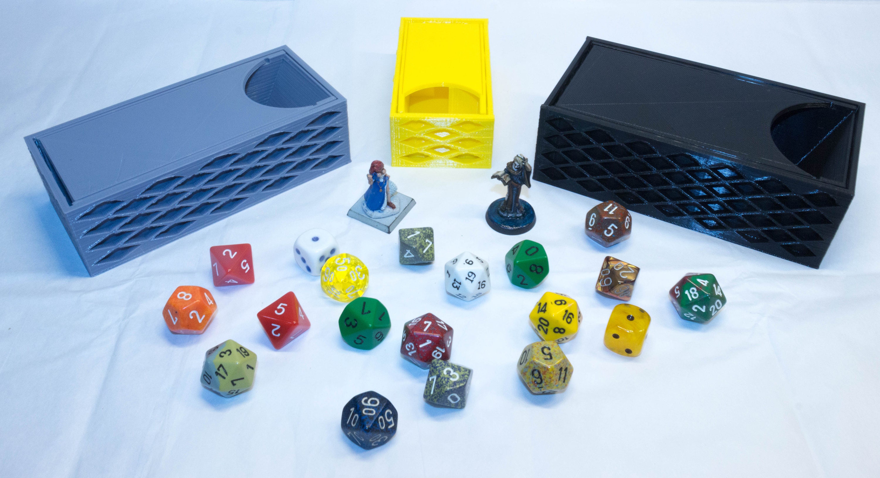 Dice Tray Latticework Large 3D Printed