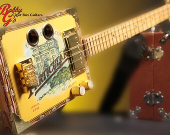 3 string electric cigar box guitar