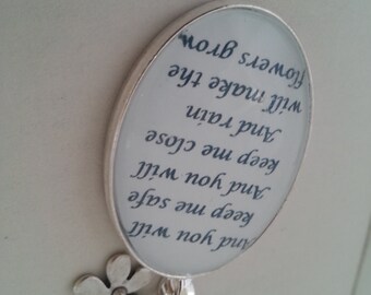 Les Miserables Eponine Quote Necklace. A Little Fall of Rain Lyrics