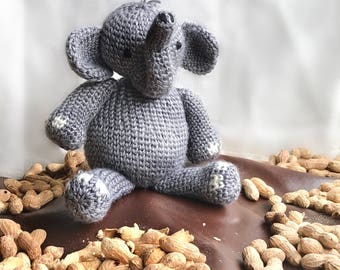 Handmade Elephant Stuffed Animal | Cute Elephant Plush | Stuffed Zoo Animal | Crochet Elephant | Elephant Toy | Handmade Stuffed Animals