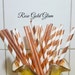 Paper Straws, Rose Gold Party Straws, Vintage Straws, Party Supplies, Wedding Supplies, Stripe Straws, Decorative Paper Straws