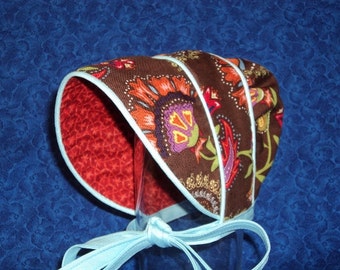 Peekaboo Baby Bonnet Reversible Preemie or Newborn