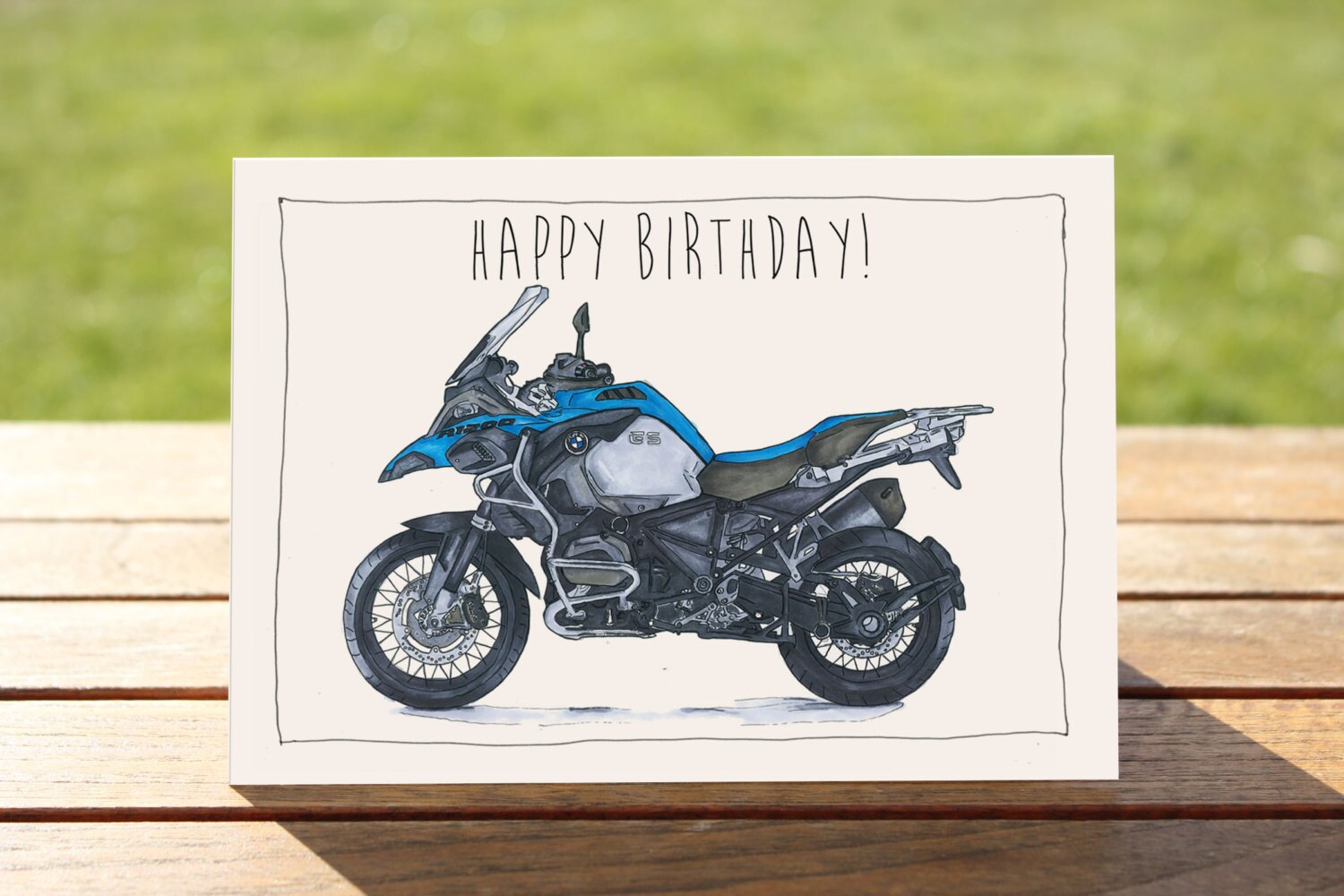 Motorrad Geburtstag Karte Abenteuer A6 6 x 4