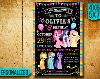 my little pony invitation my little pony party my little my little pony flyers