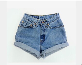 Sale Vintage high waisted rolled shorts Light medium Wash ALL SIZES