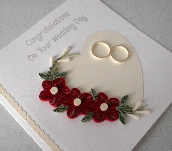 Elegant 60 Quilling Marriage Card