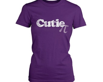 Cutie Pi Funny Cute Math Science Nerd Geek LADIES JUNIOR FIT T-shirt Tee