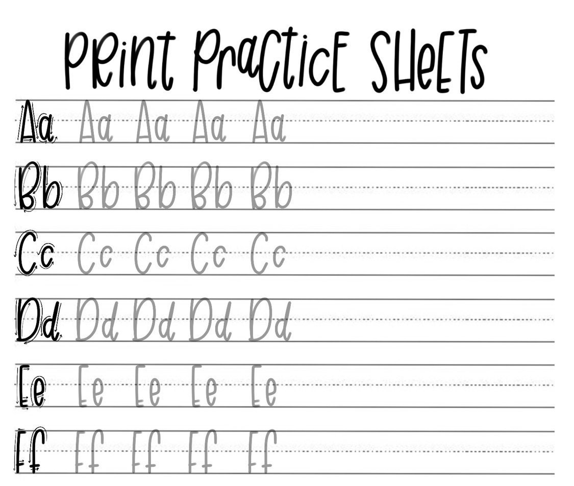 Printable Hand Lettering Practice Sheets Free Free Printable Templates