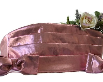 Tuxedo Bow Tie and Cummerbund , Bowtie , Mens Gift Set , Formal Wear , Cumberband n Tie , Cummerband , Pink Wedding , Mens Fashion