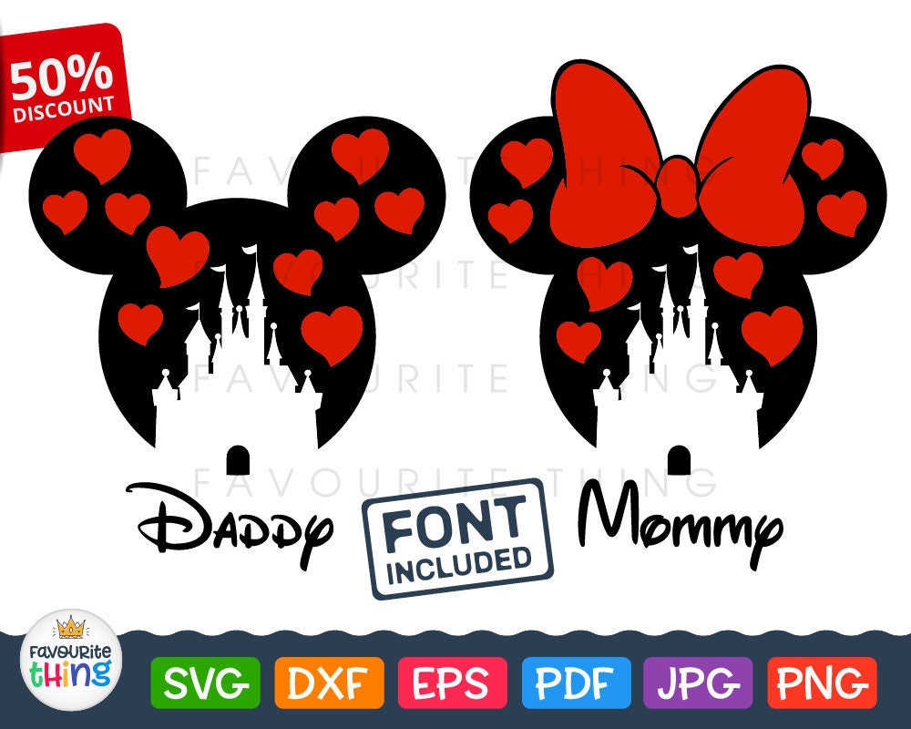 Download Valentine Disney Svg Mickey & Minnie Mouse for Valentine's